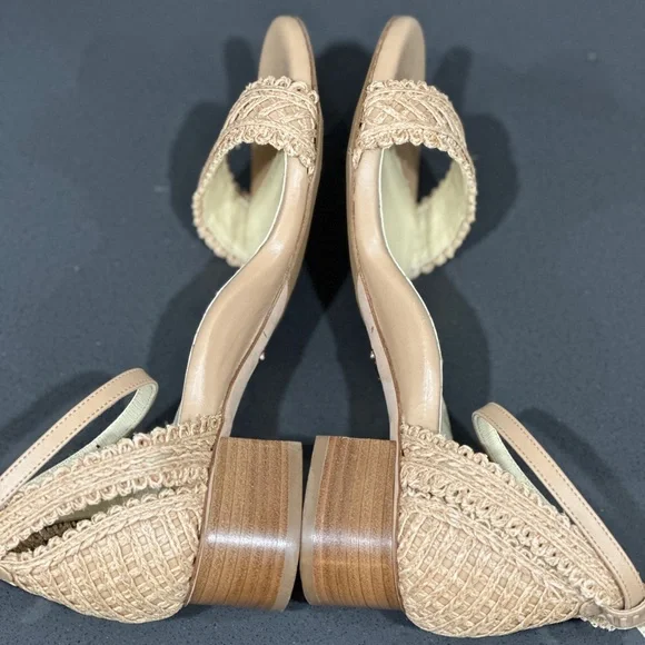 Sarah Flint Perfect Block Sandal 60 Heel Sz 37 (6.5) Sand Calf Beige Ankle Strap - Picture 6 of 9